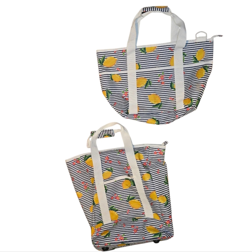 Woman Within Lemon Design Travel Bag-2 Piece